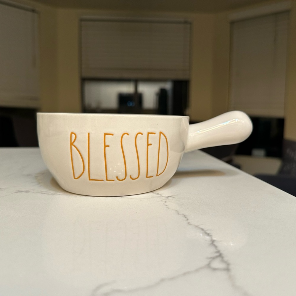 RAE DUNN “ BLESSED “ Soup Bowl with Handle